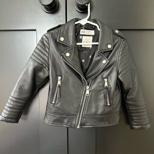 Girls H&M Moto Faux Leather Jacket